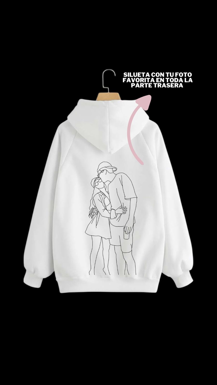 Sudadera con Capucha Silueta