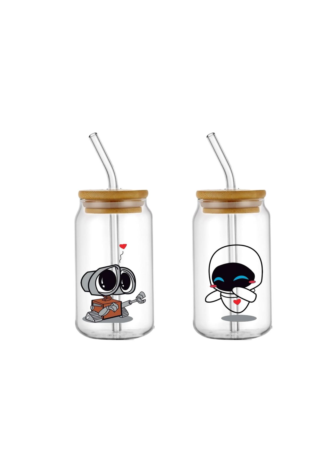 Vasos con tapa de bambú