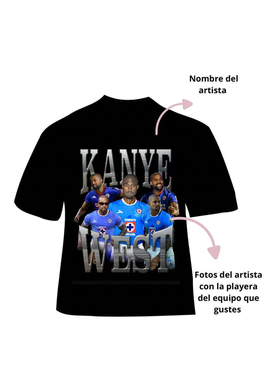 Personaliza tu playera con tu artista y equipo favorito