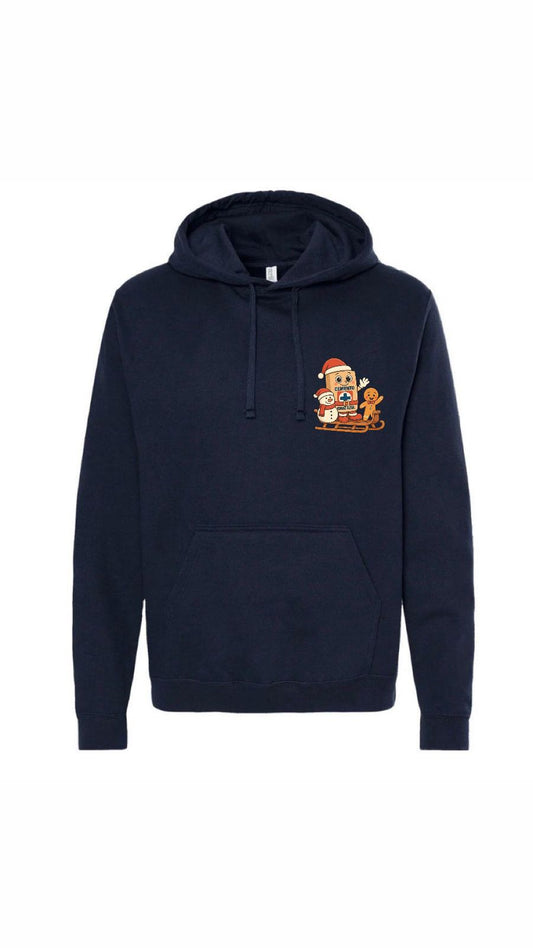 Sudadera Familia Costalito Navidad Azul Marino