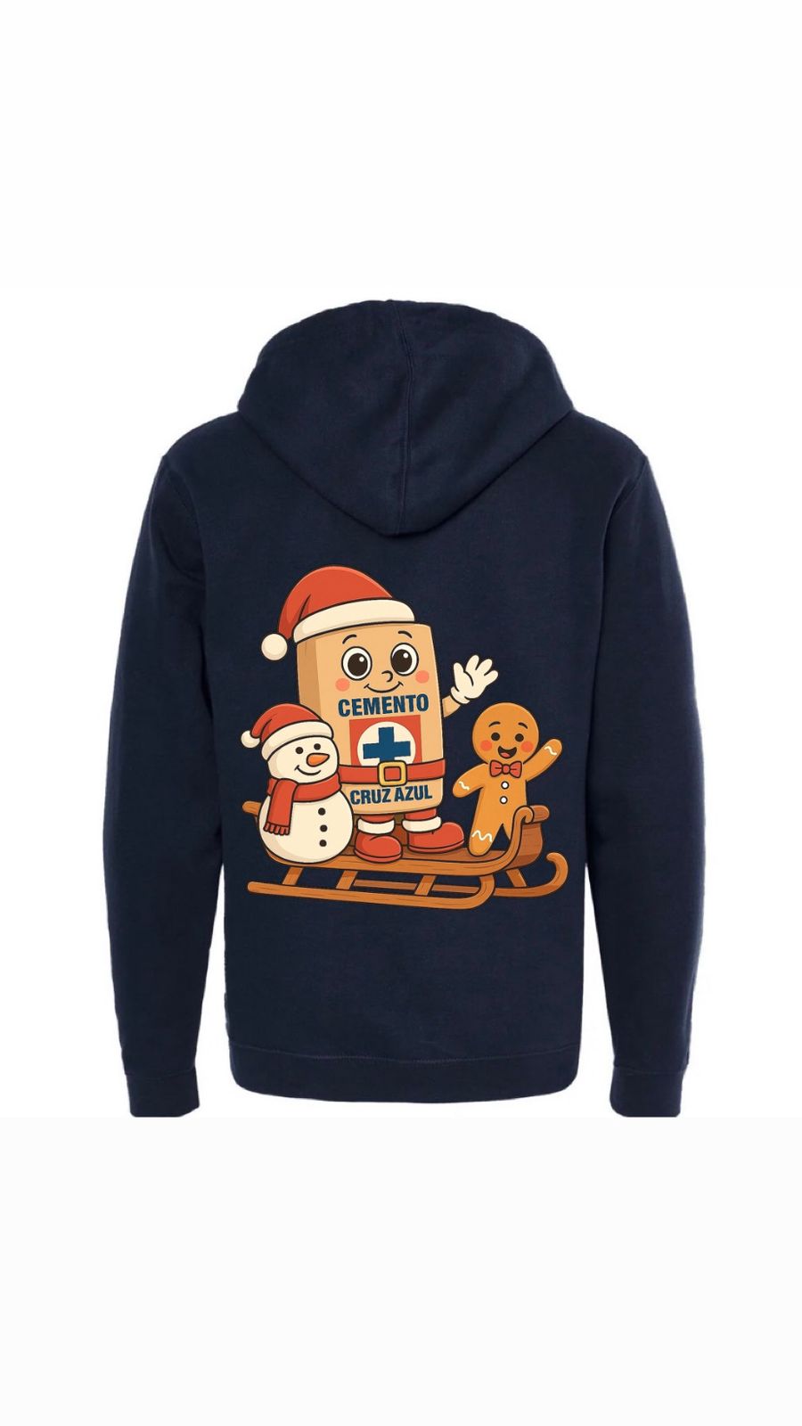 Sudadera Familia Costalito Navidad Azul Marino