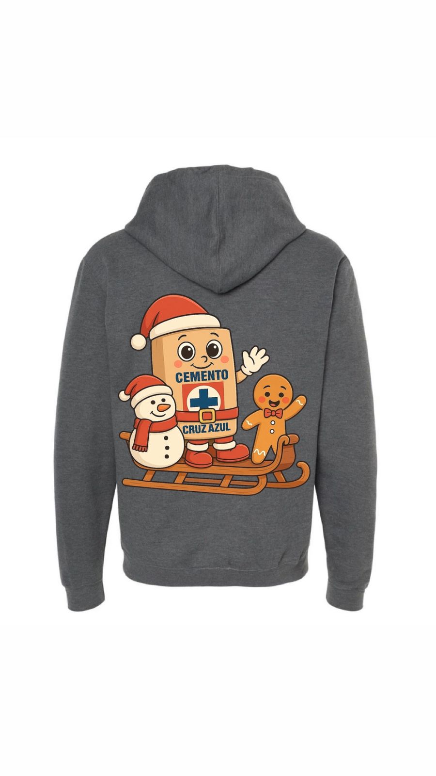 Sudadera Familia Costalito Navidad Gris